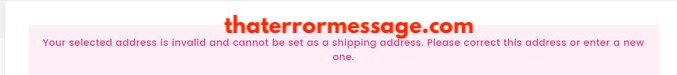 Bandai Namco Us Your Selected Address Is Invalid And Cannot Be Set As A Shipping Address
