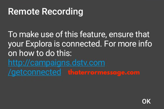 Dstv Remote Recording To Make Use Of This Feature Ensure Explora Is Connected
