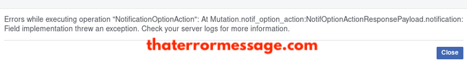 Errors While Executing Operation Notificationoptionaction Facebook