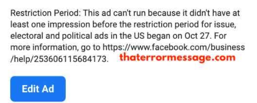 Facebook Ad Restriction Period
