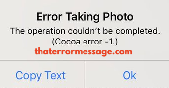 Halide Error Taking Photo