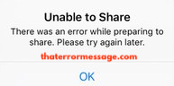 Iphone Unable To Share