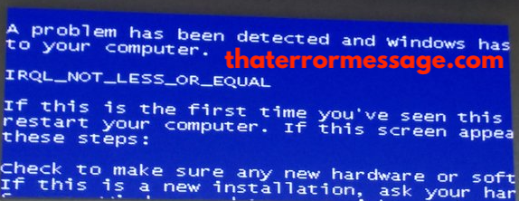 Irql Not Less Or Equal