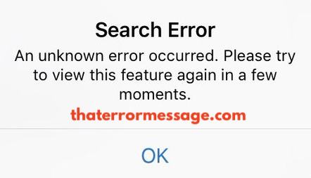 Kroger Search Error Unknown Error Occurred