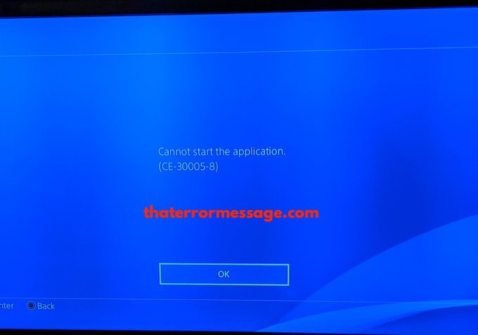 Cannot start the application. (CE-30005-8) (Playstation - Error Messages