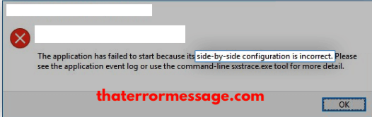 Side By Side Configuration Is Incorrect Windows