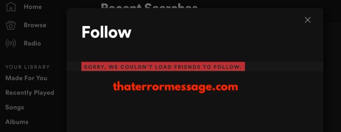 Spotify Sorry We Couldnt Load Friends To Follow