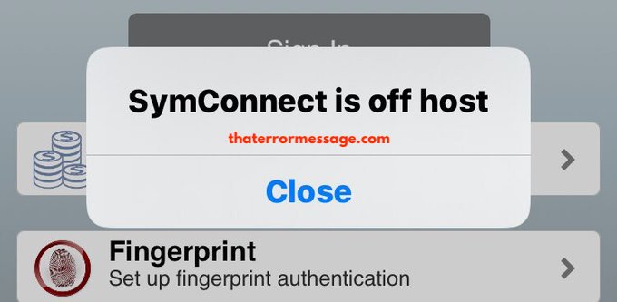 Symconnect Is Off Host