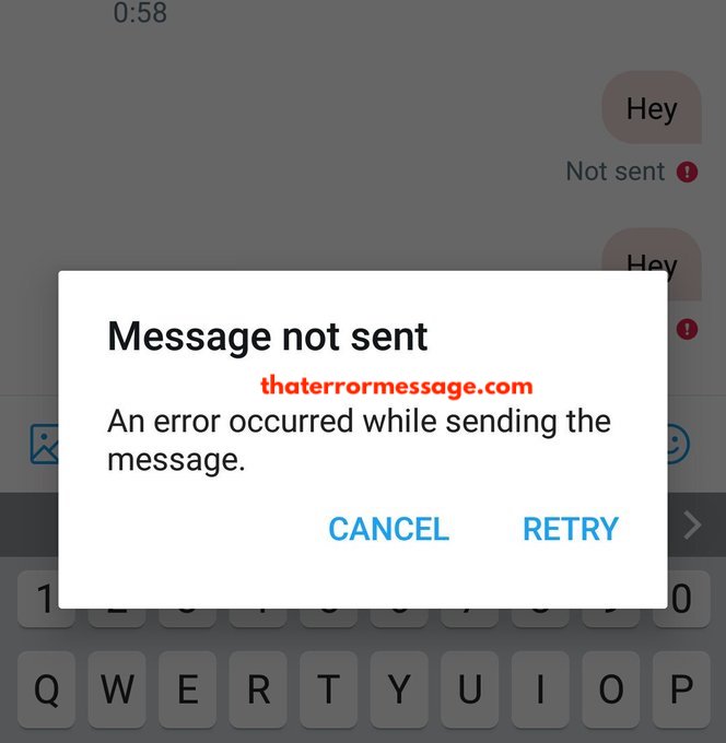 Twitter Message Not Sent
