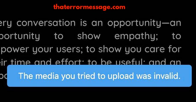 Twitter The Media You Tried To Upload Was Invalid