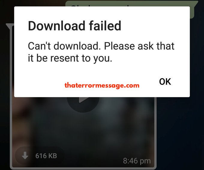 Whats App Download Failed