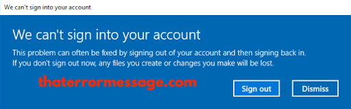 Windows We Cant Sign You Into Your Account Microsoft