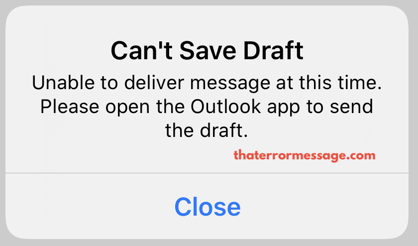 Outlook Cant Save Draft Iphone