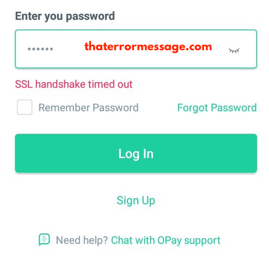 Ssl Handshake Timeout Opay