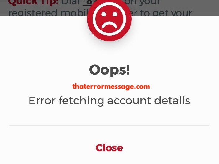 Sterling Bank Error Fetching Account Details