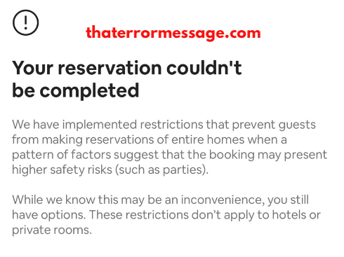 We Have Implemented Restrictions That Prevents Guests From Making Reservations Of Entire Homes