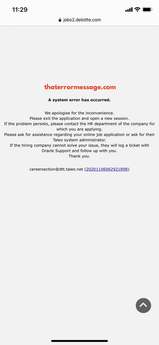 A System Error Occurred Deloitte Careers