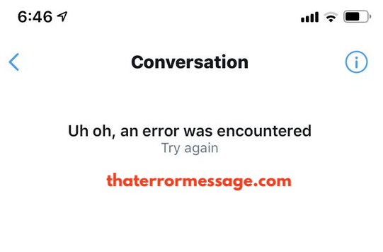 An Error Was Encountered Coversation Twitter