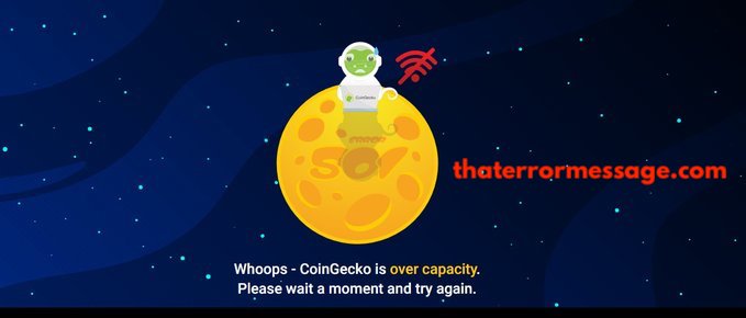 Coingecko Is Over Capacity
