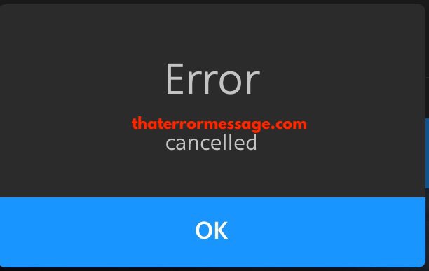 Error Cancelled American Airlines