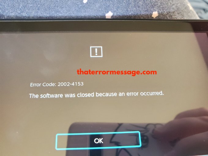 Error Code 2002 4153 Software Was Closed Nintendo