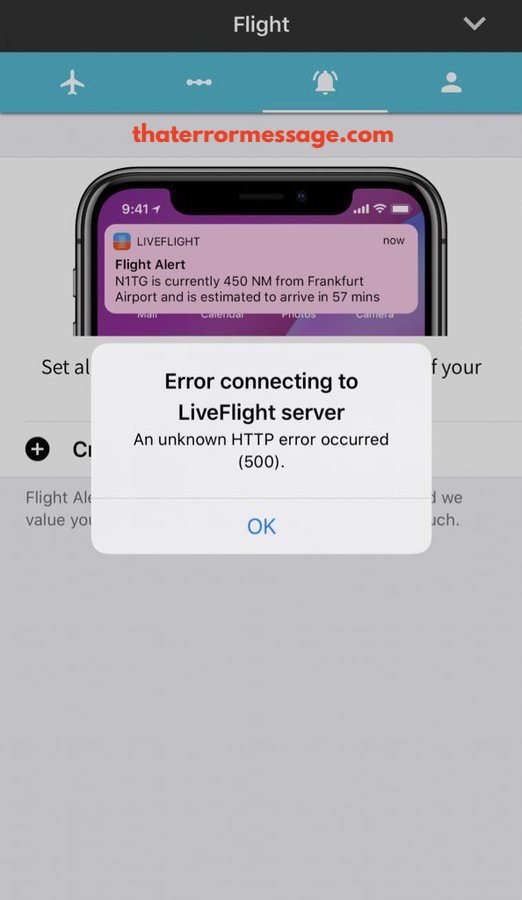 Error Connecting To Liveflight Server Live Flight App