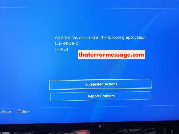 Error Occurred Ce 34878 0 Ea Sports Fifa