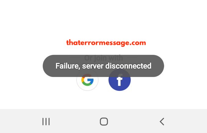 Failure Server Disconnected SHEIN