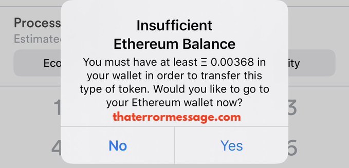 Insufficient Ehtereum Balance BRD