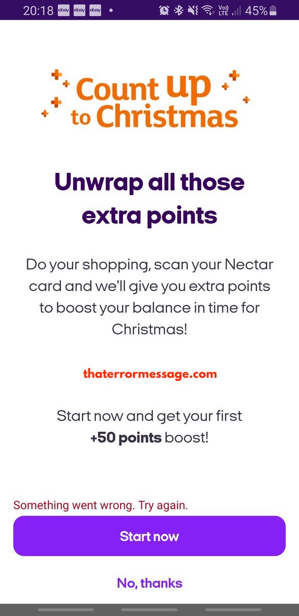 Something Went Wrong Try Again Nectar