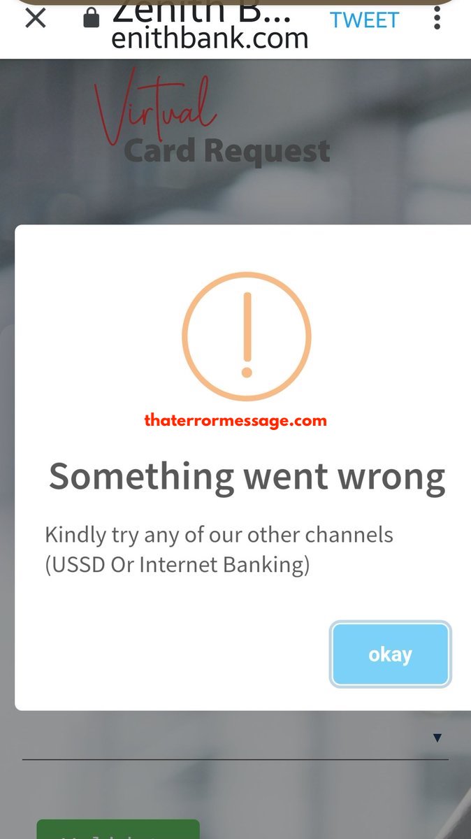 Something Went Wrong Zenith Bank