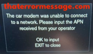 Car Modem Was Unable To Connect To A Network Apn Volvo