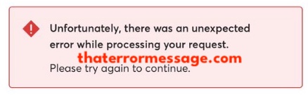Unexpected Error Processing Your Request Ticketmaster