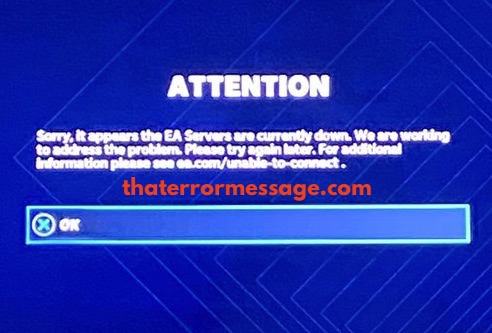 Sorry It Appears The Ea Servers Are Currently Down