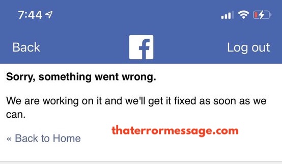 Sorry Something Went Wrong Facebook