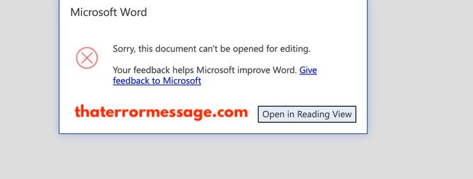Sorry This Document Cant Be Opened For Editing