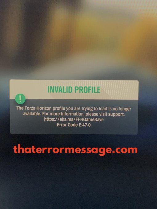 The Forza Horizon Profile You Are Trying To Load Is No Longer Available Invalid