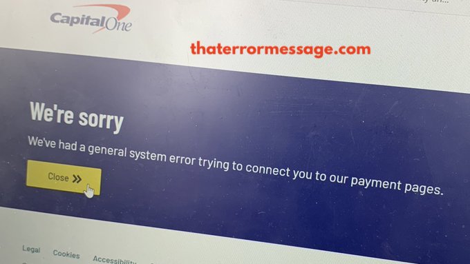 We Had A General System Error Trying To Connect You To Our Payment Pages Capital One