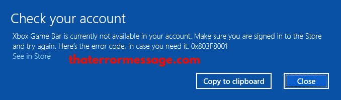 Xbox Game Bar Is Currently Not Available In Your Account