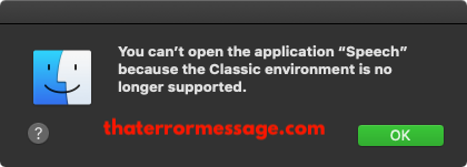 You Cant Open The Application Because The Classic Enviorment Is No Longer Supported
