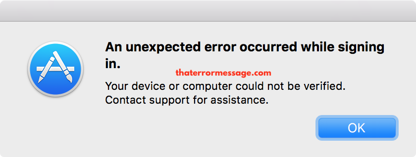 App Store An Unexpected Error Occurred While Signing In